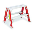 Work Stand and Sawhorse Ladder, 2 Steps, 300 lb Load Capacity, 24 in Overall Height, Fiberglass