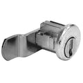 Pin Tumbler Keyed Cam Lock, Bright Nickel, 1/16 in For Door Thickness, 2 Number of Keys