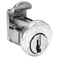 Pin Tumbler Keyed Cam Lock, Bright Nickel, 5/32 in For Door Thickness, 2 Number of Keys