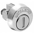 Pin Tumbler Keyed Cam Lock, Bright Nickel, 1/16 in For Door Thickness, 3 Number of Keys