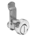 Pin Tumbler Keyed Cam Lock, Bright Nickel, 1/16 in For Door Thickness, 2 Number of Keys