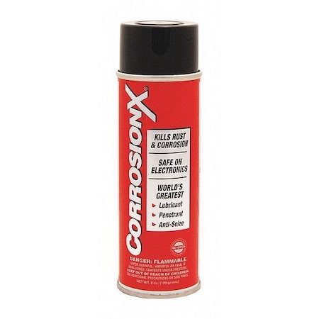 Corrosion Inhibitor, Wet Lubricant Film, 6 oz, Aerosol Can, 212 Degrees F Max Op Temp
