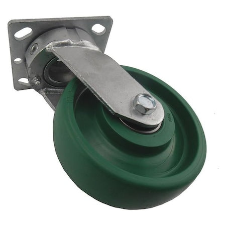 Swivel Plate Caster, 6 in. Dia., 1000 lb.