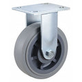 Rigid Plate Caster, TPR, 6 in., 600 lb.