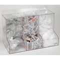 Glove Dispenser, PETG, Holds Earplugs, Gloves, Finger Cots, Hairnets, or Bouffants , Clear