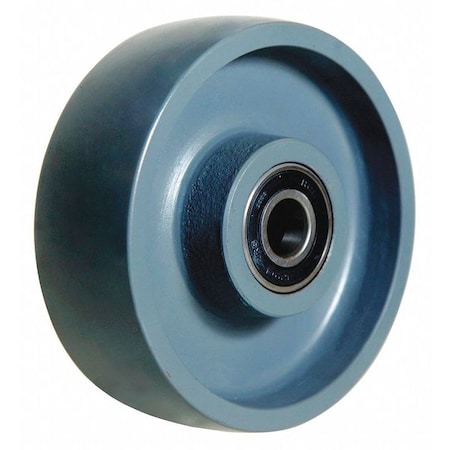 Caster Wheel, Steel, 6 in., 2500 lb., Slvr