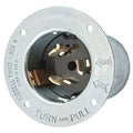 Flanged Locking Inlet, Non-NEMA, 50 A, 480V AC, Three Phase, 3 Pole, Flush Mount, Screw Terminals
