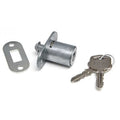 Sliding Door Lock, Body - Unfinished Zinc Die Cast, 1-1/8" For Door Thickness, 2 Number of Keys