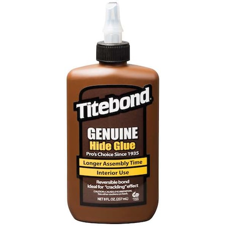 Wood Glue, Genuine Hide Series, Tan, 24 hr Full Cure, 8 fl oz, Bottle