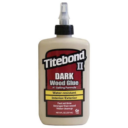 Wood Glue, II Dark Series, Light Brown, 24 hr Full Cure, 8 oz, Bottle