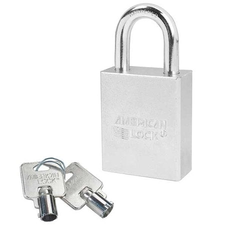 Padlock, Keyed Different, Standard Shackle, Rectangular Steel Body, Boron Shackle, 3/4 in W