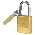 Padlock, Keyed Different, Long Shackle, Rectangular Brass Body, Boron Shackle, 3/4 in W