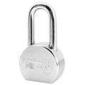 Padlock, Keyed Different, Long Shackle, Round Steel Body, Boron Shackle, 15/16 in W