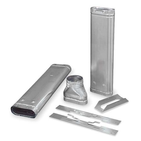 Vent Kit, 4 in Oval, Venting For Gas Heaters, Vertical