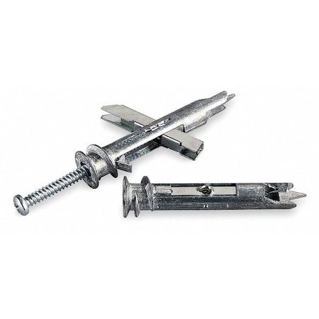 E-Z Toggles Toggle Bolt, 2-1/8" L, Zinc Alloy, 50 PK