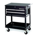 WESTWARD Tool Utility Cart, 3-Drawers, Gloss Black, Hinge, Keyed, 30" W x 20" D x 31" H