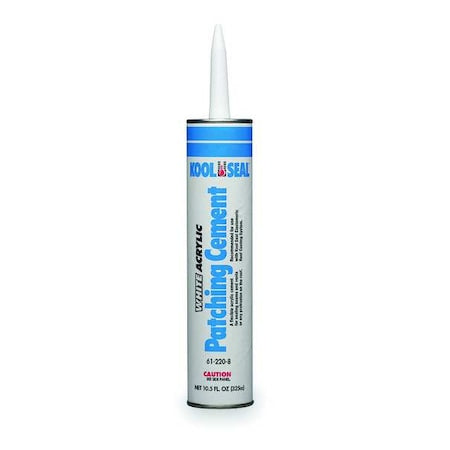 Acrylic Patching Cement, 10.5 oz, Cartridge, White, Storm Patch