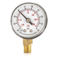 Commercial Compound Gauge, 30 to 0 to 30 psi, 1 1/2 in Dial, 1/8 in NPT, Bottom Location