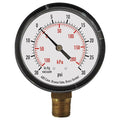 Commercial Pressure Gauge, 0 to 3, 000 psi, 2 1/2 in Dial, 1/4 in NPT, Bottom Location