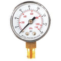Commercial Pressure Gauge, 0 to 160 psi, 1 1/2 in Dial, 1/8 in NPT, Bottom Location