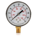 Commercial Pressure Gauge, 0 to 200 psi, 2 1/2 in Dial, 1/4 in NPT, Bottom Location