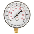 Commercial Pressure Gauge, 0 to 60 psi, 3 1/2 in Dial, 1/4 in NPT, Bottom Location