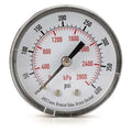 Pressure Gauge, Commercial, 0 to 200 psi, 1 1/2 in Dial, 1/8 in MNPT, Plastic, Black