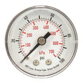 Pressure Gauge, Commercial, 0 to 100 psi, 1 1/2 in Dial, 1/8 in MNPT, Plastic, Black