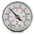 Commercial Compound Gauge, 30 to 0 to 30 psi, 1 1/2 in Dial, 1/8 in NPT, Center Back Location