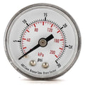 Pressure Gauge, Commercial, 0 to 60 psi, 1 1/2 in Dial, 1/8 in MNPT, Plastic, Black