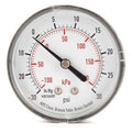 Commercial Compound Gauge, 30 to 0 to 30 psi, 2 1/2 in Dial, 1/4 in NPT, Center Back Location