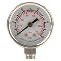 Commercial Pressure Gauge, 0 to 100 psi, 1 1/2 in Dial, 1/8 in NPT, Bottom Location
