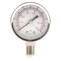 Commercial Pressure Gauge, 0 to 100 psi, 2 in Dial, 1/4 in NPT, Bottom Location