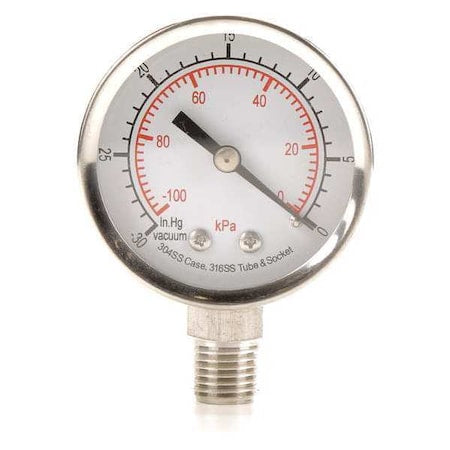 Commercial Vacuum Gauge, +/-3-2-3%, Sil