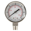 Commercial Pressure Gauge, 0 to 60 psi, 2 in Dial, 1/4 in NPT, Bottom Location