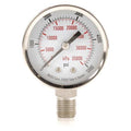 Commercial Pressure Gauge, 0 to 5, 000 psi, 2 in Dial, 1/4 in NPT, Bottom Location