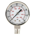 Commercial Pressure Gauge, 0 to 400 psi, 2 in Dial, 1/4 in NPT, Bottom Location