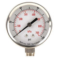 Commercial Pressure Gauge, 0 to 100 psi, 2 1/2 in Dial, 1/4 in NPT, Bottom Location