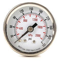 Commercial Pressure Gauge, 0 to 300 psi, 1 1/2 in Dial, 1/8 in NPT, Center Back Location