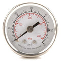 Commercial Pressure Gauge, 0 to 60 psi, 1 1/2 in Dial, 1/8 in NPT, Center Back Location