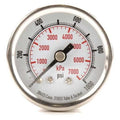 Commercial Pressure Gauge, 0 to 1, 000 psi, 1 1/2 in Dial, 1/8 in NPT, Center Back Location