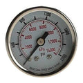 Commercial Pressure Gauge, 0 to 2, 000 psi, 1 1/2 in Dial, 1/8 in NPT, Center Back Location