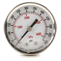 Commercial Pressure Gauge, 0 to 600 psi, 2 in Dial, 1/4 in NPT, Center Back Location