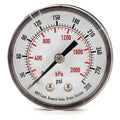 Pressure Gauge, Commercial, 0 to 300 psi, 2 in Dial, Acrylic Lens, 1/4 in MNPT, Plastic, Black