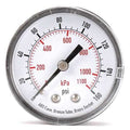 Pressure Gauge, Commercial, 0 to 160 psi, 2 in Dial, Acrylic Lens, 1/4 in MNPT, Plastic, Black