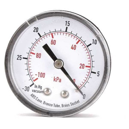 Commercial Vacuum Gauge, +/-3-2-3%, Bla