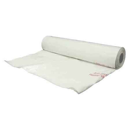 Antistatic Construction Film, Heavy Duty, 6 mil Thick, 20 ft Wd, 100 ft Lg, White