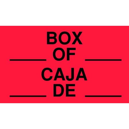 Shipping Labels, 3 In. H, Black/Red, PK50