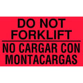 3" x 5" Adhesive Back Bilingual Shipping Labels, Do Not Forklift/No Cargar Con Montacargas, Pk50