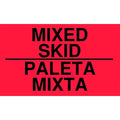 3" x 5" Adhesive Back Bilingual Shipping Labels, Mixed Skid/Paleta Mixta, Pk50